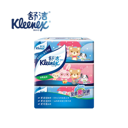 图片 舒洁（Kleenex） 卡通系列抽取式面纸200抽2层*9包 餐巾纸面巾纸卫生纸抽纸2107-60 一提装